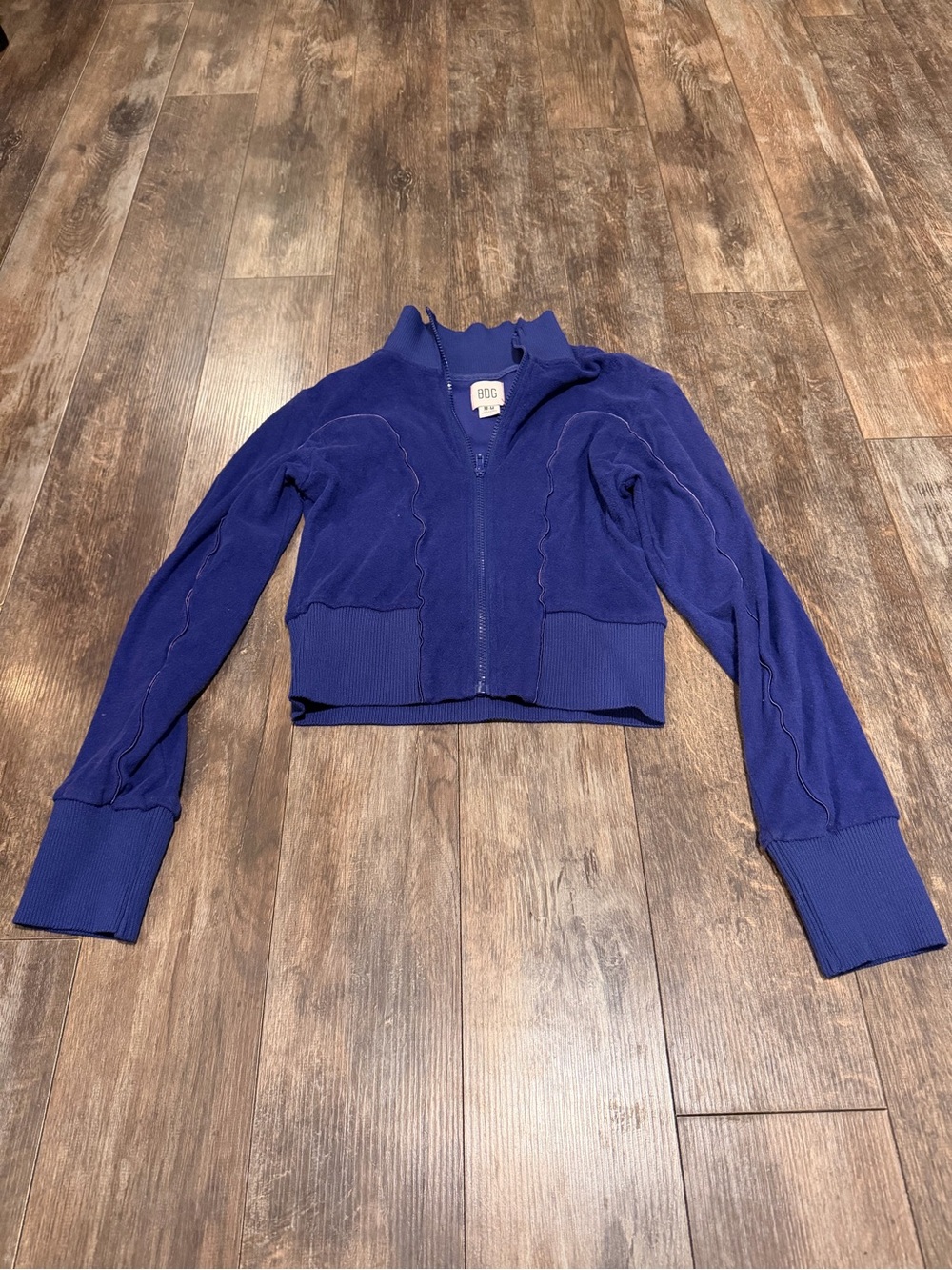 BDG Royal Blue Cropped Zip-Up Track Suit